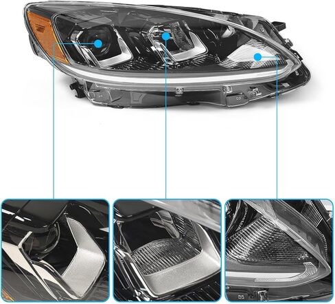Halogen Headlight Assembly w/o DRL for Ford Escape 2020-2022 Front Light Headlamp Left Driver Side LH in Kuwait