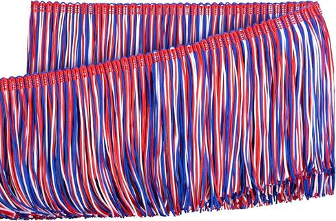 Mardi Gras Chainette Fringe Trim, 5.5 Yard x 3.9'' Mardi Gras Striped Chainette Tassel, Purple Gold Green Fringe Trim Decoration for Costumes Sewing Home DIY Party Parade Float Decor in Saudi Arabia