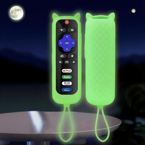 Silicone Remote Control Cover, Remote Case for Smart TV Remote, Silicone Protective Controller Universal Sleeve Skin Glow in The Dark (Green) in Saudi Arabia