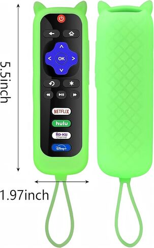 Silicone Remote Control Cover, Remote Case for Smart TV Remote, Silicone Protective Controller Universal Sleeve Skin Glow in The Dark (Green) in Saudi Arabia