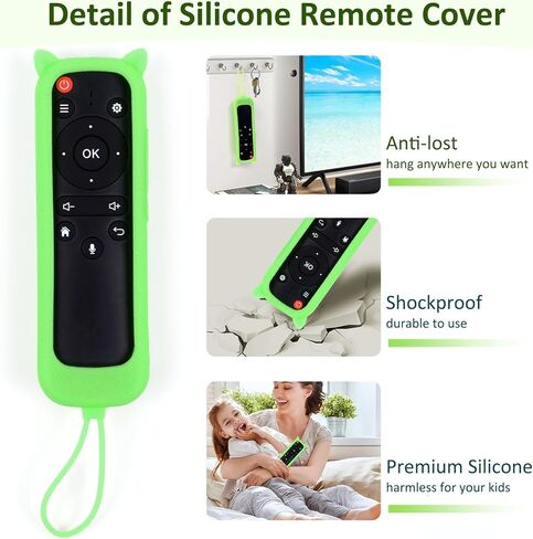 Silicone Remote Control Cover, Remote Case for Smart TV Remote, Silicone Protective Controller Universal Sleeve Skin Glow in The Dark (Green) in Saudi Arabia