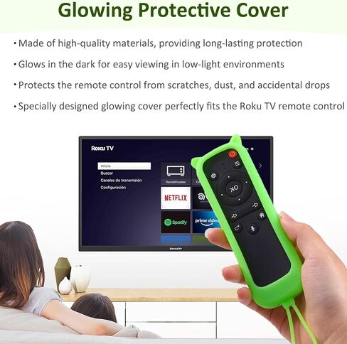 Silicone Remote Control Cover, Remote Case for Smart TV Remote, Silicone Protective Controller Universal Sleeve Skin Glow in The Dark (Green) in Saudi Arabia