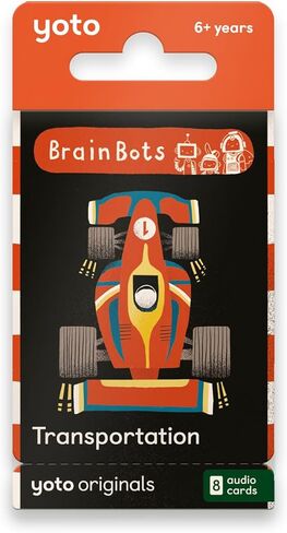 YOTO BrainBots Transportation - 8 Kids Audiobook Cards for Use with Player & Mini All–in–1 Audio Player, Educational & Screen–Free Listening with Fun Playtime, Bedtime & Travel Stories, Ages 6+ in Saudi Arabia
