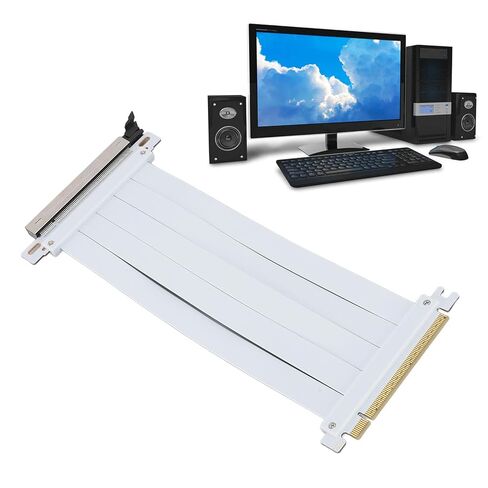 BAFOVY PCIE 5.0 X16 Riser Cable for RTX4090 (ti) and RX8900 (xt), Plug and Play, Unique Cable Protector, Improved Airflow, Shielded Slots, Maximum Durability, Compatible with Various in Saudi Arabia