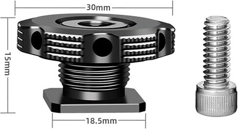 حامل محول الكاميرا الساخن مع فتحات لولبية مزدوجة 1/4 بوصة - قاعدة من سبائك الألومنيوم للأضواء والشاشات وإكسسوارات التصوير الفوتوغرافي in Kuwait