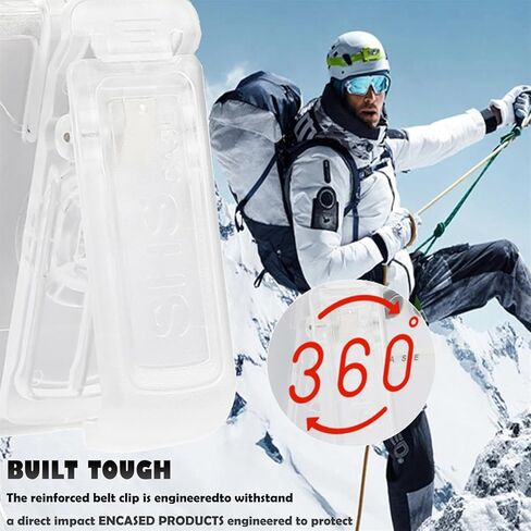 for Samsung Galaxy S25 Ultra Case with Belt Clip Holster, Military Grade Shockproof Clear Cover with Kickstand, Rugged Heavy Duty Protective Phone Case for Galaxy S25 Ultra Transparent Clear in Saudi Arabia