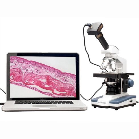 40X-2000X LED Monocular Digital Compound Microscope w 3D Stage + 5MP USB Camera in Saudi Arabia