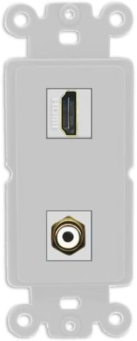 RiteAV - HDMI RCA (White) Port Wall Plate Decorative (Insert) - Rocker [Black/Black] in Saudi Arabia