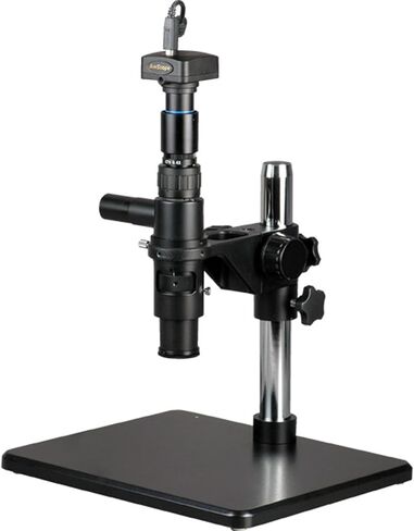 مجهر فحص رقمي أحادي العين من AmScope H800-CL-5M، تكبير تكبير 11X-80X، مجال رؤية 17 مم، ضوء محوري مدمج، 110 فولت - 240 فولت، يتضمن كاميرا 5 ميجابكسل مع عدسة تخفيض وبرامج in Saudi Arabia