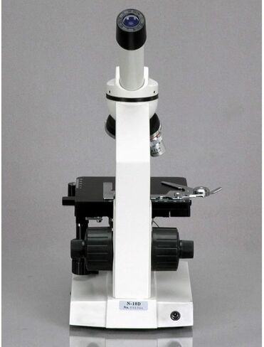 مجهر مركب أحادي العين AmScope M220C، عدسات WF10x وWF25x، تكبير 40x-1000x، إضاءة التنغستن، Brightfield، مكثف NA Abbe 1.25، تركيز محوري خشن ودقيق، مرحلة ميكانيكية، 110 فولت in Saudi Arabia