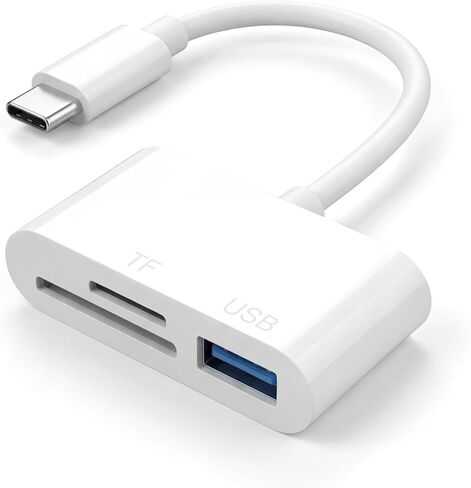 محول قارئ بطاقات SD USB C، قارئ بطاقات ذاكرة 3 في 1 بفتحات مزدوجة مع محول كاميرا USB، محول كاميرا رقمية in Saudi Arabia