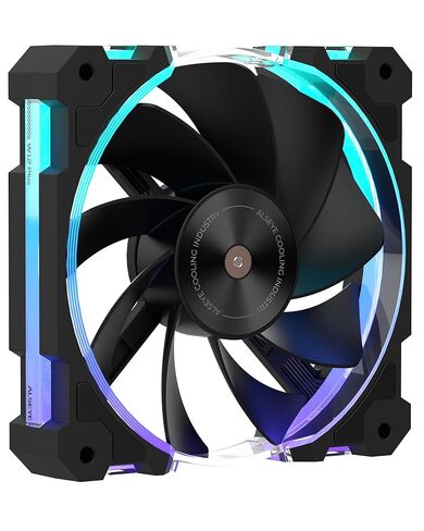ALSEYE W12 Plus ARGB PC Case Fan 120mm شفرات على شكل منجل لتحقيق توازن فائق FDB تحمل 2400RPM إطار عالي الأداء إضاءة 4-PWM و3-Pin ARGB Sync (أبيض، عكسي) in Kuwait