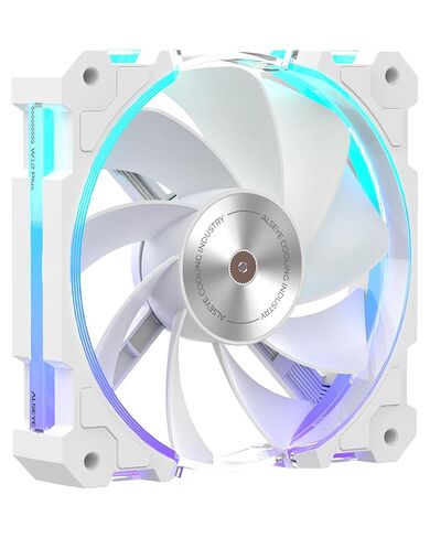 ALSEYE W12 Plus ARGB PC Case Fan 120mm شفرات على شكل منجل لتحقيق توازن فائق FDB تحمل 2400RPM إطار عالي الأداء إضاءة 4-PWM و3-Pin ARGB Sync (أبيض، عكسي) in Kuwait