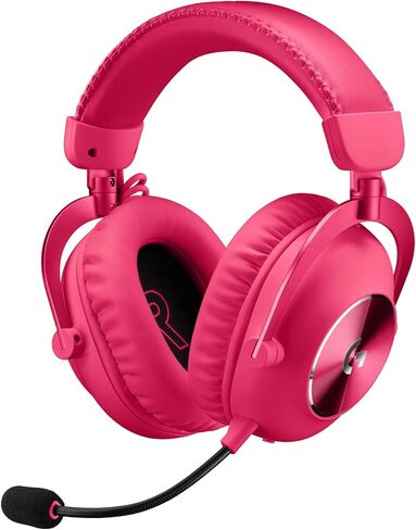 سماعة الألعاب اللاسلكية Logitech G PRO X 2 Lightspeed، برامج تشغيل الجرافين 50 مم، DTS: X Headphone 2.0—7.1 محيطي، بلوتوث/USB/3.5 مم Aux، للكمبيوتر الشخصي، PS5، PS4، Switch - أرجواني (متجدد) in Kuwait