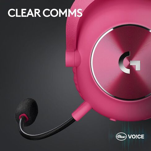 سماعة الألعاب اللاسلكية Logitech G PRO X 2 Lightspeed، برامج تشغيل الجرافين 50 مم، DTS: X Headphone 2.0—7.1 محيطي، بلوتوث/USB/3.5 مم Aux، للكمبيوتر الشخصي، PS5، PS4، Switch - أرجواني (متجدد) in Kuwait