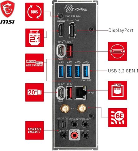 اللوحة الأم MSI MAG X670E Tomahawk WiFi AMD X670 مقبس AM5 ATX in Saudi Arabia