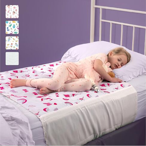 IMPROVIA® Pee Pads for Kids - Bed wetting Pads for Kids Potty Training Bed mats for Toddlers Waterproof Reuseable Washable Absorbent, Non Slip - Dino Design - Twin Size 34"x36 in Saudi Arabia