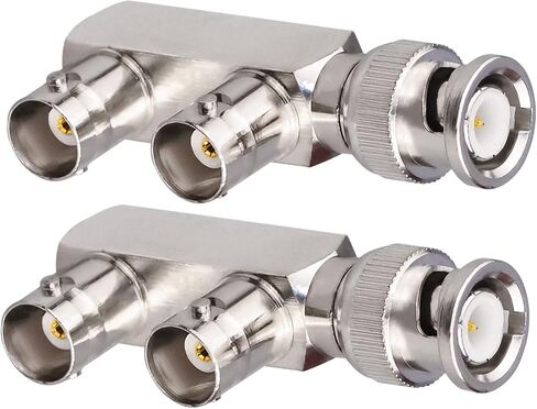 TUOLNK BNC Male to Female Elbow Adapter 90 Degree RF Coax Connector for Security Cameras/Extension Cable Connector Right Angle 2pcs in Kuwait