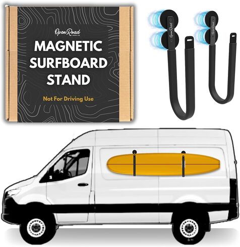 Magnetic Surfboard Stand | DohoDock – Parking Lot & Beach Use – Not for Driving – Protective Board Rest for Longboards & SUPs – Portable Stand for Sprinter, Transit & Steel Vehicles – Padded, No Tools in Saudi Arabia