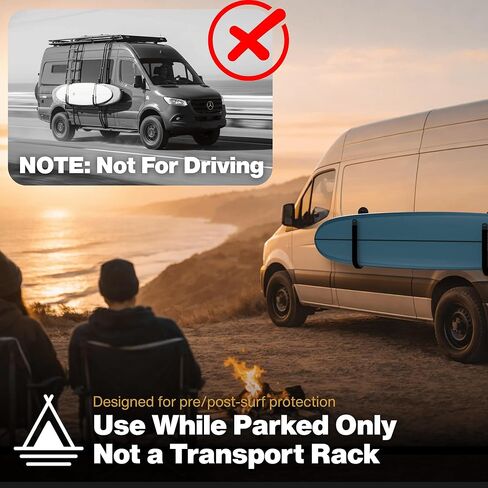 Magnetic Surfboard Stand | DohoDock – Parking Lot & Beach Use – Not for Driving – Protective Board Rest for Longboards & SUPs – Portable Stand for Sprinter, Transit & Steel Vehicles – Padded, No Tools in Saudi Arabia