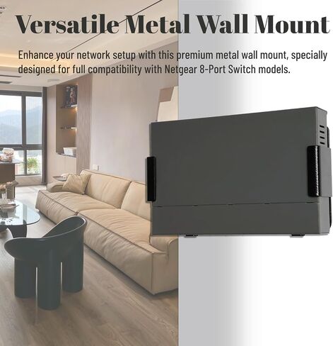 Metal Wall Mount Compatible with Netgaer Switch 8 Port Metal Switch Mount - Durable Desktop/Wall Bracket for GS308,GS308E,GS308EPP,GS308EP,GS305EPP,GS305PP,GS305EP in Saudi Arabia