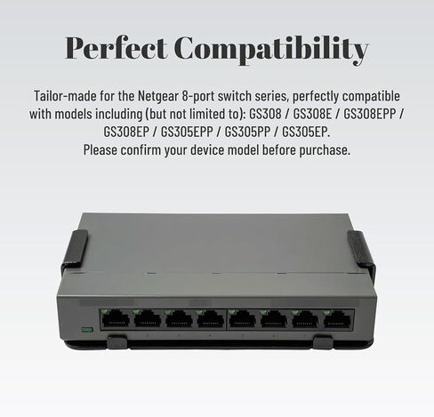 Metal Wall Mount Compatible with Netgaer Switch 8 Port Metal Switch Mount - Durable Desktop/Wall Bracket for GS308,GS308E,GS308EPP,GS308EP,GS305EPP,GS305PP,GS305EP in Saudi Arabia