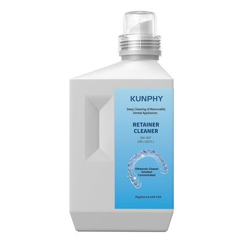 KUNPHY 2026 آلة تنظيف التجنيب بالموجات فوق الصوتية، جراب تنظيف الأسنان 48 كيلو هرتز للأقواس، الحرس الليلي، واقي الفم، فرشاة الأسنان، المجوهرات، آلة تنظيف أطقم الأسنان 7 أونصة in Kuwait
