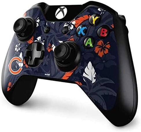 ملصق Skinit المخصص للألعاب متوافق مع وحدة تحكم Xbox One - تصميم طباعة استوائية مرخص رسميًا من NFL Chicago Bears in Saudi Arabia