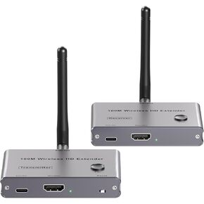 جهاز إرسال واستقبال HDMI لاسلكي 200 متر/650 قدم 1080 بكسل عند 60 هرتز مع KVM، حلقة محلية، 2.5/5 جيجا هرتز، موسع HDMI لاسلكي لصوت الفيديو إلى شاشة تلفزيون كبيرة/جهاز عرض/شاشة من الكمبيوتر المحمول/الكمبيوتر الشخصي/الكاميرا in Kuwait