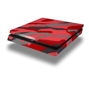 Vinyl Decal Skin Wrap compatible with Sony PlayStation 4 Slim Console Camouflage Red (PS4 NOT INCLUDED) in Saudi Arabia