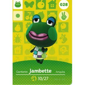 Nintendo Animal Crossing Happy Home Designer Amiibo Card Jambette 028/100 USA Version in Kuwait