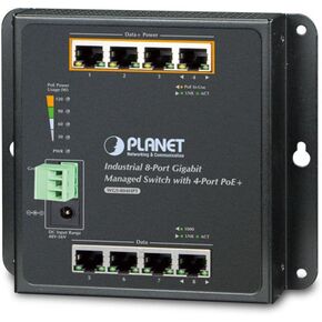 Planet WGS-804HPT محول صناعي ذو 8 منافذ 10/100/1000T مثبت على الحائط مع 4 منافذ PoE+ (-40~75 درجة مئوية) in Saudi Arabia