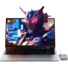 كمبيوتر محمول 15.6 بوصة - معالج N95 رباعي النواة (يصل إلى 3.4 جيجا هرتز) كمبيوتر محمول 16 جيجابايت DDR4 512 جيجابايت SSD، كمبيوتر محمول للأعمال يدعم معرف اللمس، واي فاي، BT4.2، HDMI، USB 3.0 in Kuwait