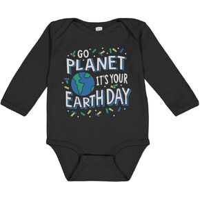 Go Planet، إنه يوم الأرض الخاص بك بأكمام طويلة للأطفال الرضع in Kuwait