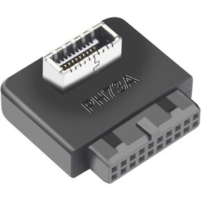 محول رأس اللوحة الأم USB 3.0 19-Pin إلى Type-E، موصل داخلي للوحة الرئيسية للكمبيوتر الشخصي، أسود in Kuwait
