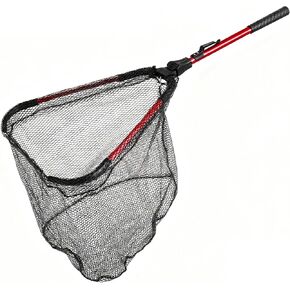 شبكة هبوط صيد قابلة للطي، مقبض عمود قابل للطي، شبكة متينة من مادة النايلون، صيد الأسماك أو إطلاقها بشكل آمن in Kuwait