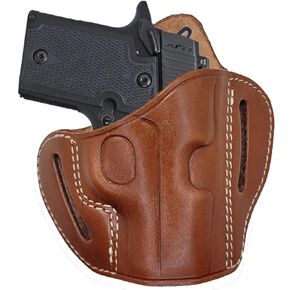 حافظة جلدية Sig P938 - حافظات OWB جلدية لـ Sig P938 - Sig P238 Holster OWB - تناسب مسدسات SigP938، P238 - حافظات مسدس فطيرة مخفية 9 مم، 380 ACP in Kuwait