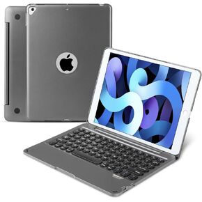 Wireless Bluetooth Keyboard Case for iPad 9th 8th 7th Gen 10.2'', iPad Air 3rd 10.5'', iPad Pro 10.5", Smart Wireless Keyboard Case 360° Full Protection Cover (Dark Grey) in Saudi Arabia