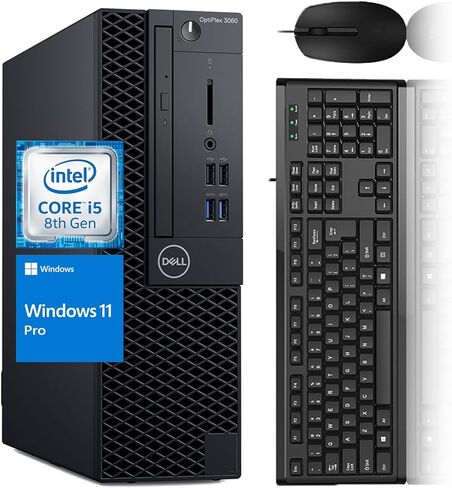 Dell OptiPlex 3060 SFF Desktop PC Computer, Intel Core i5-8500 Up to 4.1 GHz, 16GB RAM, 256GB SSD, Keyboard ＆ Mouse, HDMI, WiFi, BT, OptiPlex Desktop Windows 11 Pro (Renewed) in Kuwait