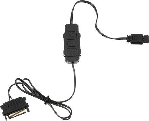 مجموعة أدوات التحكم في مراوح الكمبيوتر ARGB، وحدة تحكم في مروحة الكمبيوتر 5 فولت 3PIN SATA طاقة إمداد مباشرة RGB PC مروحة التحكم في أوضاع الإضاءة المتعددة للوحة ضوء الشريط in Kuwait