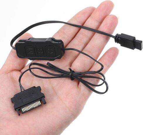 مجموعة أدوات التحكم في مراوح الكمبيوتر ARGB، وحدة تحكم في مروحة الكمبيوتر 5 فولت 3PIN SATA طاقة إمداد مباشرة RGB PC مروحة التحكم في أوضاع الإضاءة المتعددة للوحة ضوء الشريط in Kuwait