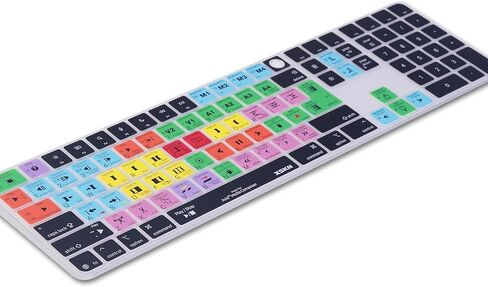 XSKN Avid Media Composer Shortcuts Keyboard Cover Skin Fits for Apple 2024 iMac M4 Chip Magic Keyboard with Touch ID and Numeric Keypad A3119 in Saudi Arabia
