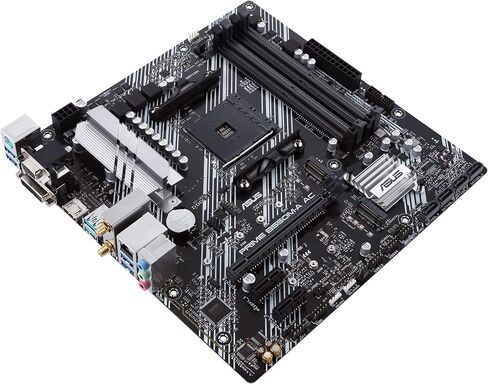 اللوحة الأم ASUS Prime B550M-A AC AMD AM4 (الجيل الثالث Ryzen™) Micro ATX (PCIe 4.0، WiFi، ذاكرة ECC، 1 جيجا بايت LAN، HDMI 2.1/D-Sub، 4K@60HZ، رأس RGB قابل للعنونة من الجيل الثاني ومزامنة Aura) (متجدد) in Kuwait