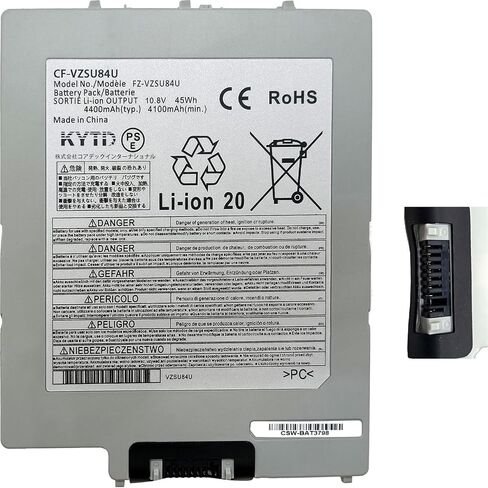 بطارية CF-VZSU84U FZ-VZSU84U متوافقة مع سلسلة PANASONIC Tough-pad FZ-G1 رقم الجزء المتوافق FZ-VZSU84R FZ-VZSU84UR FZ-VZSU84A2U FZ-VZSU84A2K FZ-VZSU84A2R FZ-VZSU84AK (10.8 فولت-45 وات في الساعة in Saudi Arabia