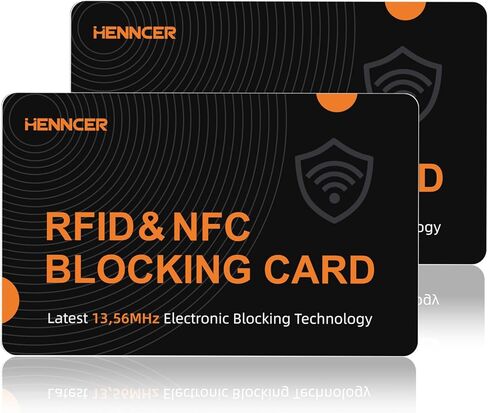 6 Pack RFID CARTING CARD ، NFC DEBIT CREDIT CARD POSTERTOR ، مانع حماية المحفظة بالكامل للرجال والنساء ، تصميم SMART SLIM يناسب تمامًا المحفظة والمحفظة (Blackorange) in Kuwait