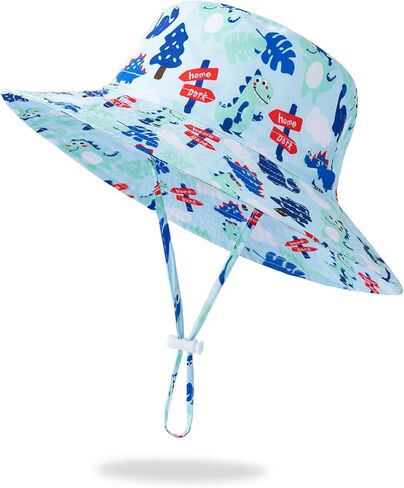 Baby Sun Hat Toddler Bucket Hat Wide Brim Kids Beach Hats UPF 50+ Sun Protective for Boys Girls in Saudi Arabia