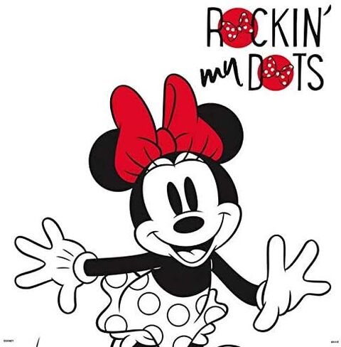 ملصق Skinit المخصص للألعاب متوافق مع وحدة تحكم PS4 وحزمة وحدة التحكم - تصميم Disney Minnie Mouse Rockin My Dots المرخص رسميًا in Kuwait