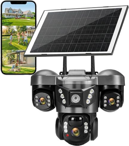 KEPEAK Floodlight Camera, Wireless Security Camera Outdoor Pan/Tilt, WiFi Cameras, 360° Panoramic View, Color Night Vision in Saudi Arabia
