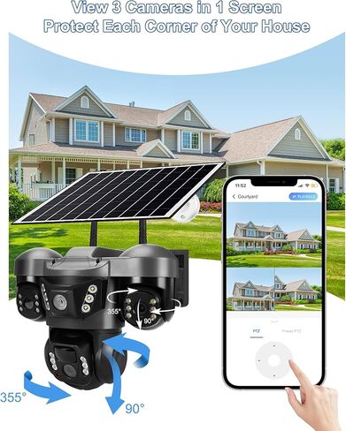 KEPEAK Floodlight Camera, Wireless Security Camera Outdoor Pan/Tilt, WiFi Cameras, 360° Panoramic View, Color Night Vision in Saudi Arabia
