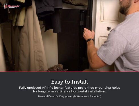 Hornady RAPiD Safe AR Gun Locker مع دخول مجاني باللمس RFID - بندقية مقاومة للعبث آمنة مثالية لتخزين ملحقات الأسلحة والبنادق والبنادق - بندقية بندقية شديدة التحمل آمنة للمنزل والمركبة - 98190 in Saudi Arabia